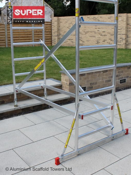 Super Diy 5s Advanced 3 In One Scaffold Tower With 4 Stiffeners 4 Height Adj Base Plates And 4 9689