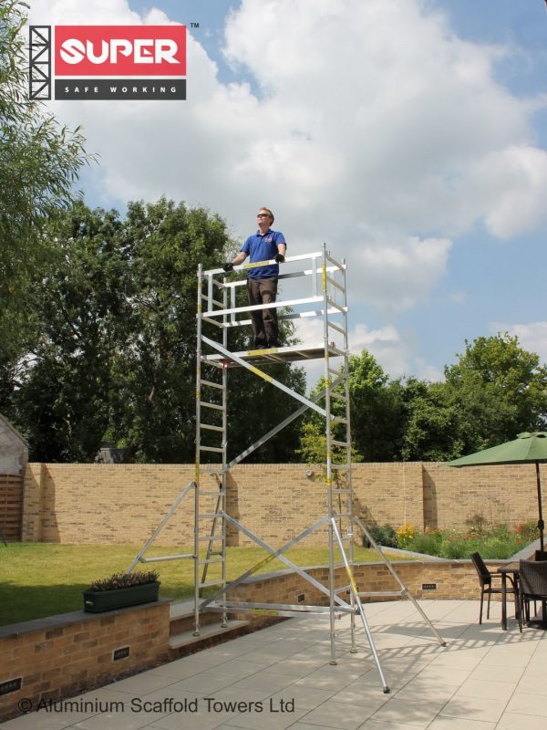 Super Diy 5s Advanced 3 In One Scaffold Tower With 4 Stiffeners 4 Height Adj Base Plates And 4 3781