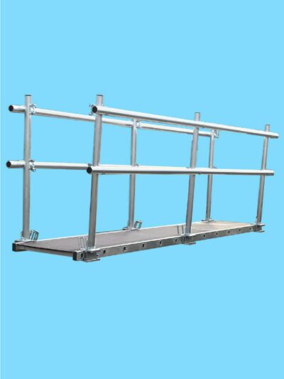 LFI Pro Aluminium Lightweight Staging Board 600mm x 4.2m With Double Sided Handrail