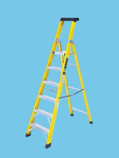 6 Tread EN131 Glassfibre Platform Step Ladder