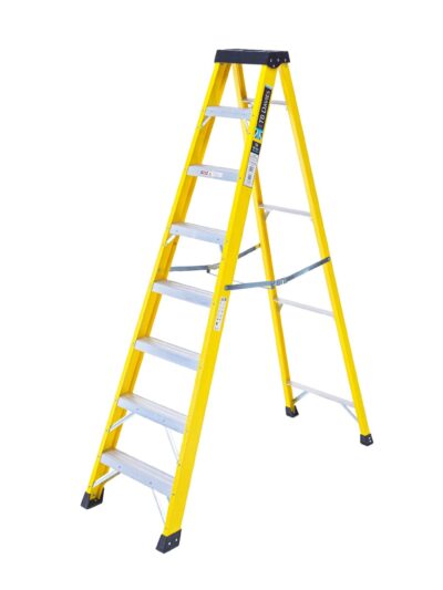 8 Tread EN131 Glassfibre Swingback Step Ladder