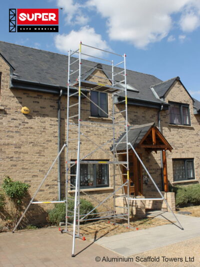 Alternative view of eDIY 6 (4 in ONE)  Scaffold Tower with 4 Telescopic Outriggers