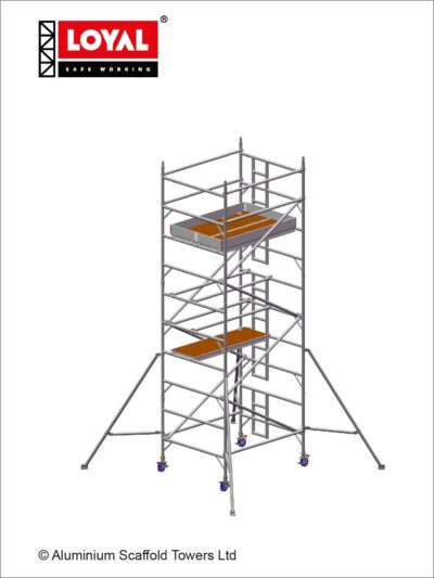 6.2m(20'4") Working Height - Loyal Tower 1450 Plus, 1.8m(5'11") Long, Loyal Loyal Industrial Scaffold Tower Plus