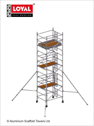 7.7m(25'3") Working Height - Loyal Tower 1450 Plus, 1.8m(5'11") Long, Loyal Loyal Industrial Scaffold Tower Plus