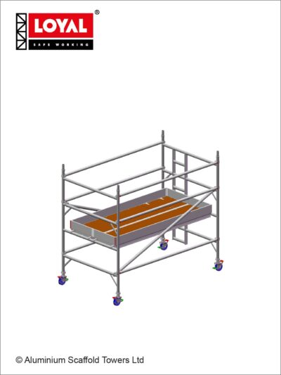 3.2m(10'6") Working Height - Loyal Tower 1450 Plus, 2.5m(8'2") Long, Loyal Loyal Industrial Scaffold Tower Plus