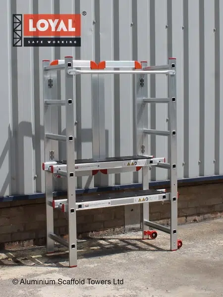 LOYAL folding low level platform with wide non-slip deck for interior decorating