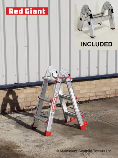 Telescopic Multi Purpose Ladder - 3 Tread (4x3) + Adaptor
