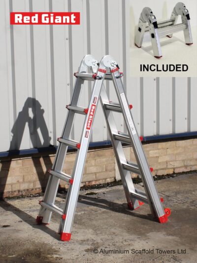 Telescopic Multi Purpose Ladder - 5 Tread (4x5) + Adaptor