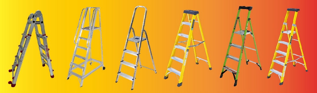 Aluminium and fibreglass Ladders