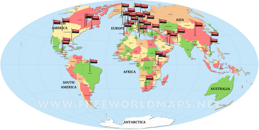 World Map of Loyal Business Locations