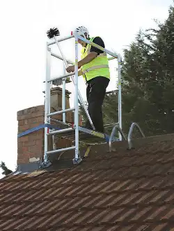 Accessing a chimney stack safely with a specialist LOYAL tower